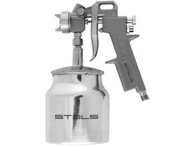Pistola de Pintura Pneumática Baixa Pressão Para Compressor Tanque Baixo 750ml Stels