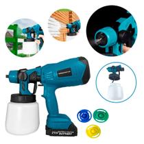 Pistola De Pintura Pulverização 100ml Spray Sem Fio Baterias Recarregáveis E Acessório