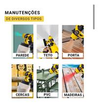 Pistola De Pintura Pulverizadora 2 Baterias Profissional Top Amarelo Pistola De Pintura Pulverizadora 2 Baterias Profissional Top Amarelo