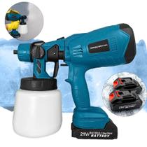 Pistola de Pintura Pulverizadora de Tinta com 2 Baterias Profissional