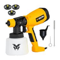 Pistola de Pintura Pulverizadora HVLP Elétrica 550W 1400ml 3 Bicos e Acessórios FST054B