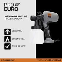 Pistola De Pintura Pulverizadora Profissional 400W 800ml 220V Pró Euro