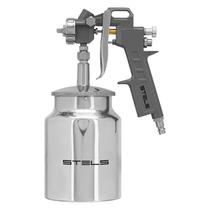 Pistola de pintura tanque baixo, bicos 1,2- 1,5-1,8mm, rosca 1/4pol., 1000 ml, 1pc // stels