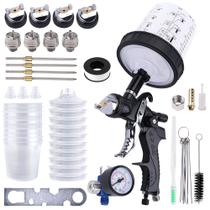 Pistola de pulverização Zeinlenx HVLP 600mL com 10 copos descartáveis