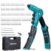 Pistola de Rebite LIBRATON Manual - 200 Rebites e 4 Brocas