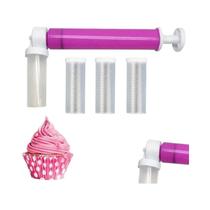 Pistola De Spray Manual Para Decoração De Bolos Com 4 Tubos Graduados Para Confeitaria E Artes De
