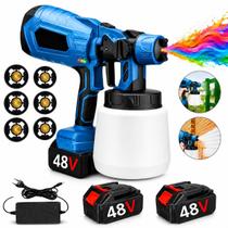 Pistola Elétrica Pintura 48V Bivolt 1000 ML Pró 2026 1800W 6 Bicos Pulverizadora Portátil Profissional 2 Baterias 8000 mAh - Norotech Eletrônicos Pistola Elétrica Pintura 48V Bivolt 1000 ML Pró 2026 1800W 6 Bicos Pulverizadora Portátil Profissional 2 Baterias 8000 mAh - Norotech Eletrônicos