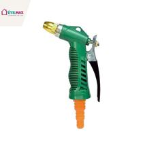 Pistola Esguicho para Mangueira com Bico de Metal Jato Regulável e Trava Jardinagem e Limpeza