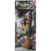 Pistola / espingarda lanca dardo ventosa dupla com 6 dardos + algema e acessorios 11 pecas Pistola / espingarda lanca dardo ventosa dupla com 6 dardos + algema e acessorios 11 pecas
