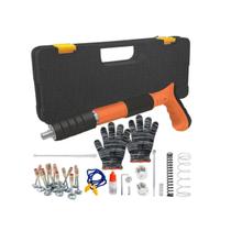 Pistola Finca Pino Fixação Prego Ação Direta Manual 20 Pinos Drywal Gesso Concreto Metal Rebite Aço Profissional