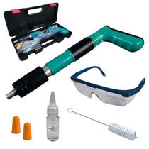 Pistola Finca Pinos a Pólvora Profissional 5 Ajustes Fixação Direta Concreto Aço Madeira