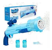 Pistola Fold Bubble Gun Azul - Brinquedo Bolha