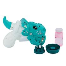 Pistola Lança Bolhas 21cm à Pilha Dinossauro Color - Tudo em Caixa