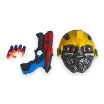 Pistola Lança Dardo com Máscara Heroes 8 Peças Pistola Lança Dardo com Máscara Heroes 8 Peças