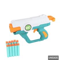 Pistola Lança Dardos 20cm 11 Pçs Tiro Triplo - Tudo em Caixa
