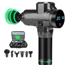 Pistola Massageadora Profissional Semelhante Phoenix Elétrica Liberação Miofascial 30 Velocidades e 6 Ponteiras de Massagem Pistola Massageadora Profissional Semelhante Phoenix Elétrica Liberação Miofascial 30 Velocidades e 6 Ponteiras de Massagem