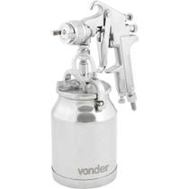 Pistola para pintura com caneca em alumínio tipo sucção PSV 100 VONDER Pistola para pintura com caneca em alumínio tipo sucção PSV 100 VONDER