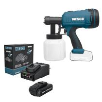Pistola Pintura 18v a Bat Ws2342.9 Wesco + Carreg e 1Bat 2Ah Pistola Pintura 18v a Bat Ws2342.9 Wesco + Carreg e 1Bat 2Ah