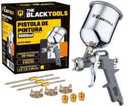 Pistola Pintura Gravidade Caneca 1000 Ml Rosca 1/4 The Black Tools