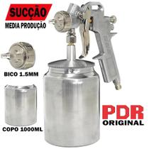Pistola Pintura Média Produção Bico 1.5mm Funilaria Cola PDR Pistola Pintura Média Produção Bico 1.5mm Funilaria Cola PDR