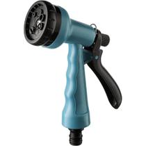 Pistola Plástica de Esguicho 7 (sete) Funções, com Engate Rápido, Cor Azul, Linha Primafer, Atlas.