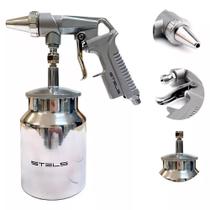 Pistola Pneumática para Jateamento de Areia com Caneca 1 Litro 5732655 STELS