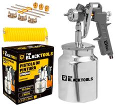 Pistola Por Sucção 1000ml Com 3 Bicos + Mangueira Espiral