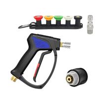Pistola Pulverizadora De Alta Pressão Preta 4080 Psi Para Adaptador De Máquina De Limpeza Doméstica