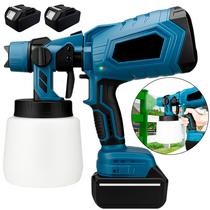 Pistola Pulverizadora Pintura Portátil 48v Sem Fio 2 Baterias Linha Premium
