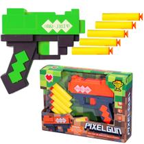 Pistola Roblo de Brinquedo Pixel Gun com 5 Dardos Ventosa Design Pixelado Minecraf Pistola Roblo de Brinquedo Pixel Gun com 5 Dardos Ventosa Design Pixelado Minecraf