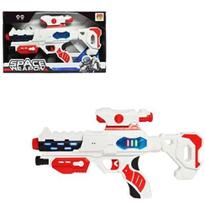 Pistola Space Weapon Super Com Som E Luz A Pilha - Dm Brasil
