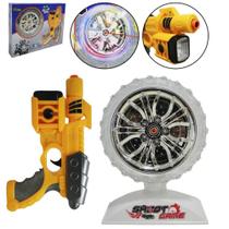 pistola super laser com alvo modelo roda + som e luz a pilha 4 pecas na caixa - SATYAM