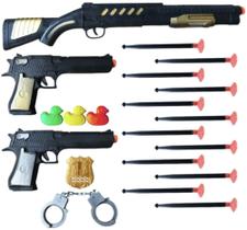 Pistolas plásticas de brinquedo arminhas pistola lança dardos