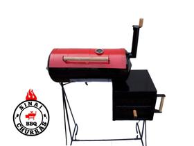 Pit Smoker Defumador Residencial SK10 -1 grelha , termômetro e grelha pra churrasco no Firebox