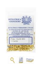 Pitão Olhal 13x30mm Metalico Rosqueável Pacote 100 Unidades