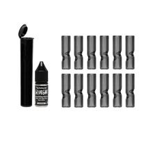 Piteiras de Vidro Caligars Pacote com 12 Unidades 8mm Cinza Sortidas