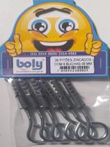 Pitões de Aço Zincados + Buchas com Anel 6mm Kit 6 Peças