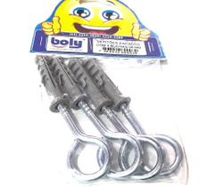 Pitões Zincados + Buchas Com Anel 8mm Kit 4 Pçs - Boly - Ref. 30 Pitões Zincados + Buchas Com Anel 8mm Kit 4 Pçs - Boly - Ref. 30