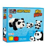 Pix Brix - Wild Kratts Pixel Art Kit - Panda Gigante, 543 Peças - Slide patenteado + Stack Pixel Puzzle Building Bricks, Build & Collect Wild Kratts Animals - Stem Toys, Ages 6 Plus