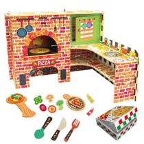 Pizzaria Infantil 3D de Brinquedo De Madeira Com Massinhas - 7898565513270