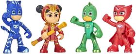 PJ Mascara Heróis e um Brinquedo Pré-Escolar Yu Figure Set, 4 Figuras de Ação Poseable e 1 Acessório para Crianças de 3 anos ou mais (Exclusivo da Amazon) - PJ Masks