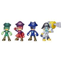 PJ Mascaras Ahoy Heroes Action Figure Set, Brinquedo Pré-Escolar para Crianças de 3 anos ou mais, inclui 4 action figures e 1 acessório
