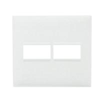 Placa 1+1 Posto 4X4 Branca 618511BC