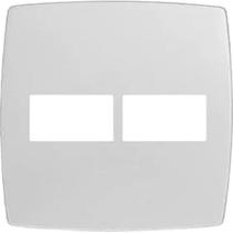 Placa 1+1 Posto Horizontal Branco - Blux Home