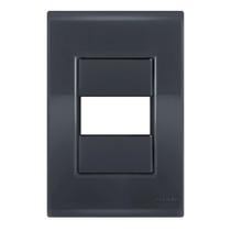 Placa 1 Módulo 4X2 - Tramontina Liz Grafite - Tlg036 Placa 1 Módulo 4X2 - Tramontina Liz Grafite - Tlg036