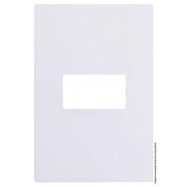 Placa 1 Modulo Hor. Com Suporte 4X2 - Recta Branco Gloss