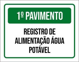 Placa 1 Pavimento Térreo Registro Água Potável 36X46