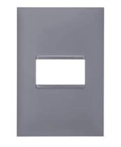 Placa 1 posto 4x2 cinza 618501cz pial plus +