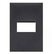 Placa 1 posto 4x2 preta 618501pt pial plus +