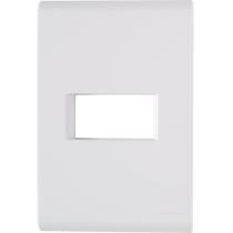 Placa 1 Posto Horizontal 4 X 2 Tramontina Liz Branca - Tramontina Placa 1 Posto Horizontal 4 X 2 Tramontina Liz Branca - Tramontina